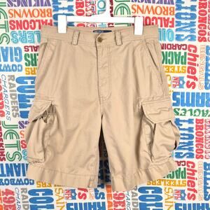 Vintage Polo Ralph Lauren 67 Chino Cargo Shorts Khaki Size 33